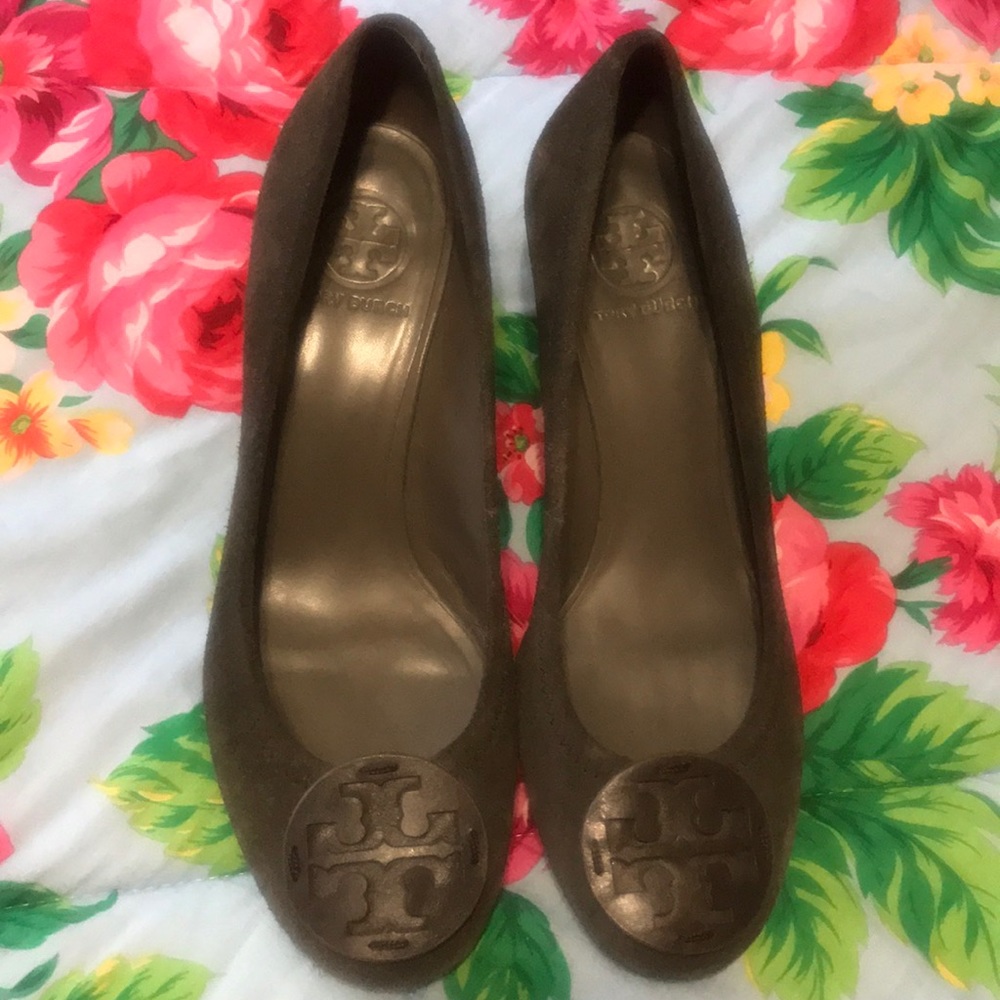 Tory Burch Suede Wedge Platform Shoes